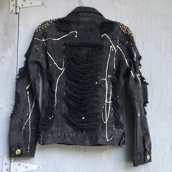 Distressed denim jacket - Picture 13 of 16